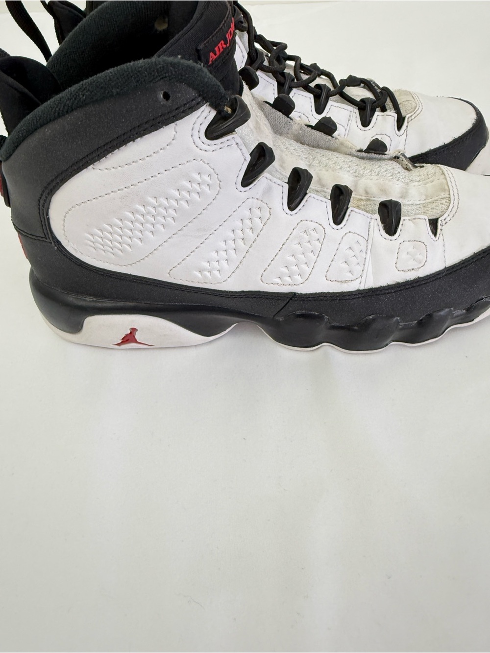 Nike Air Jordan IX 9 Retro OG 2016 White Black Red Preowned Boys 6.5 No Box